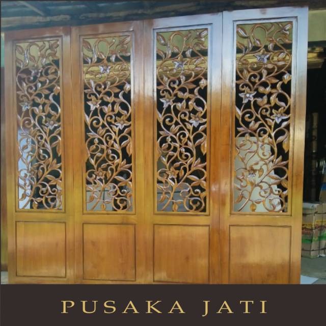 Sketsel Kayu Jati Ukir Partisi Penyekat Ruangan Kayu Jatipusaka jati