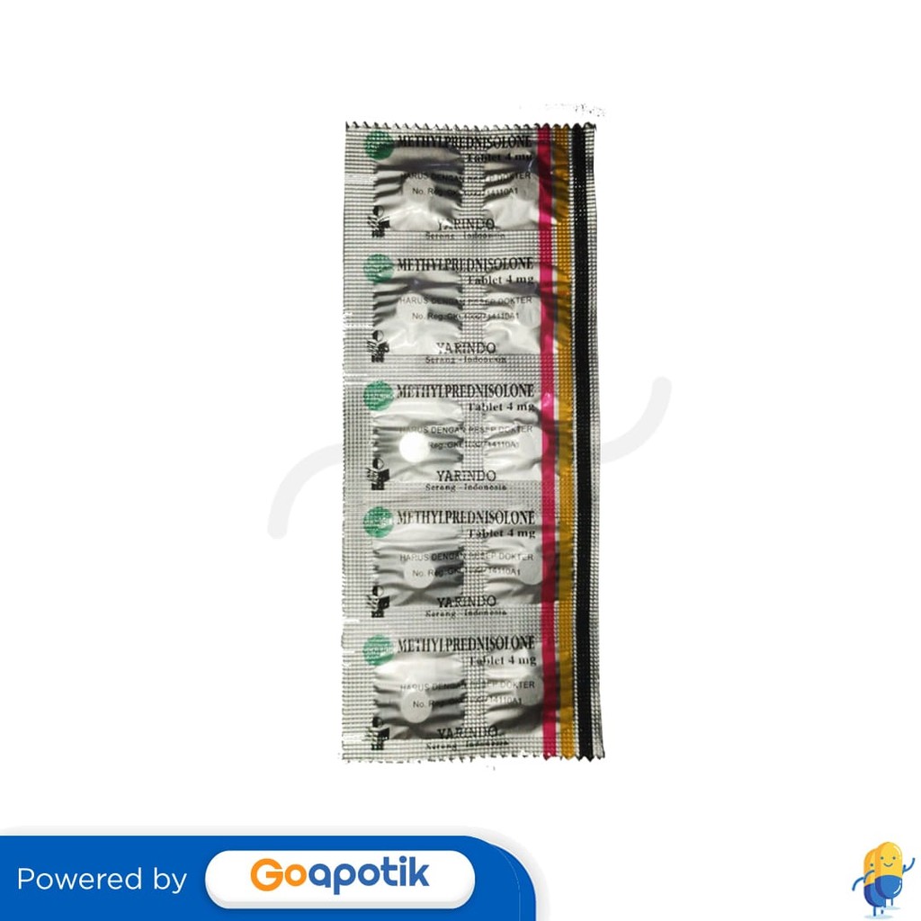 Methylprednisolone Yarindo 4 Mg Strip 10 Tablet