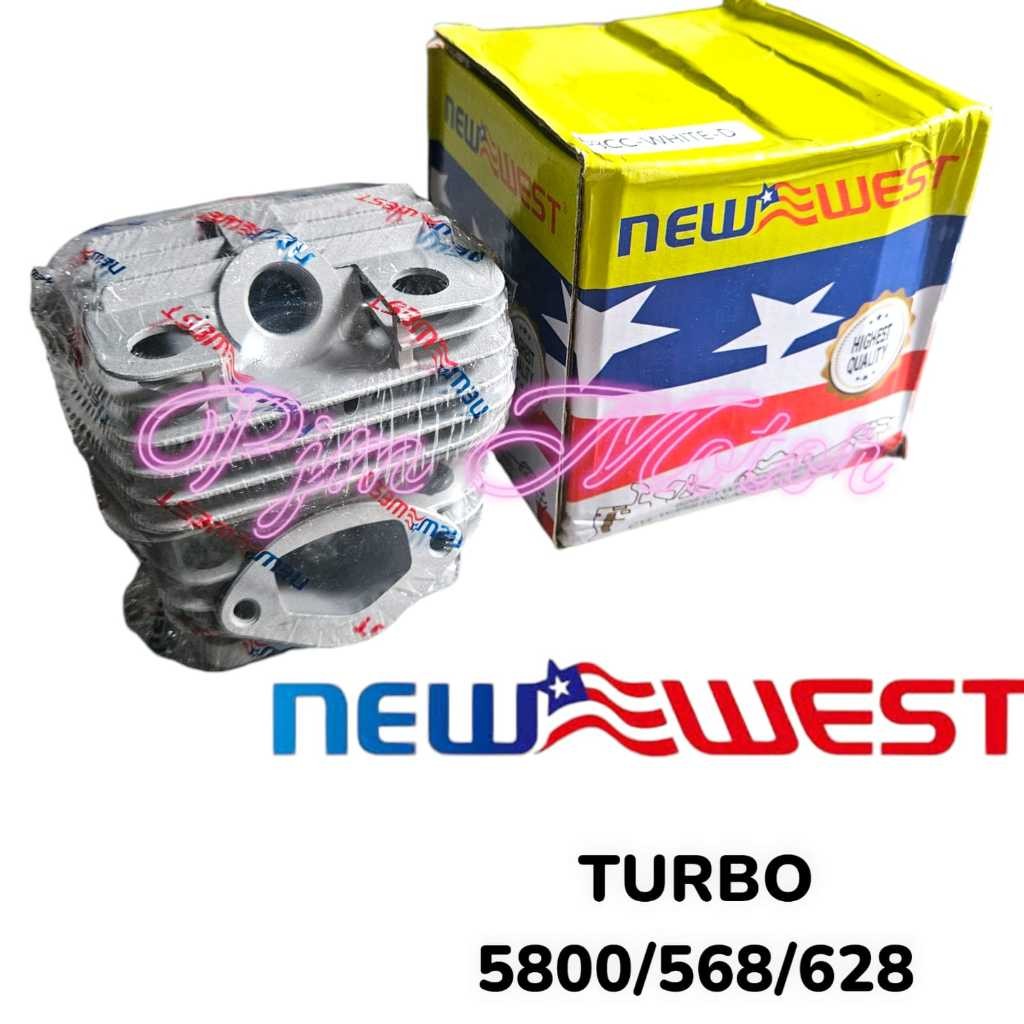 

PUTIH TURBO 5800 CYLINDER BLOCK ASSY boring blok komplit mesin chainsaw senso sinso 568 628 TAHAN PANAS WARNA PUTIH NEW WEST 58 amplas