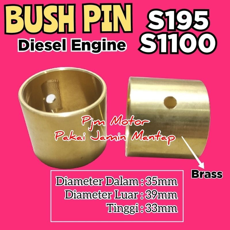 

Bush Pin Bos Sokar Bos Pen Piston stang seher Mesin diesel pengerak Dongfeng S195 S1100 12pk 16pk amplas