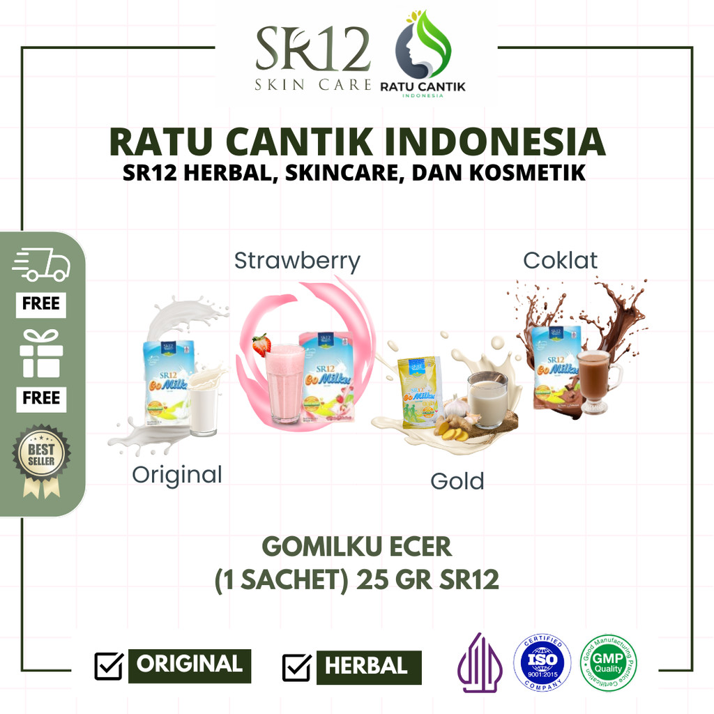 

GOMILKU SR12 SACHET SUSU KAMBING ETAWA BUBUK RASA ORIGINAL COKLAT STROBERI (ECER) 25 gr