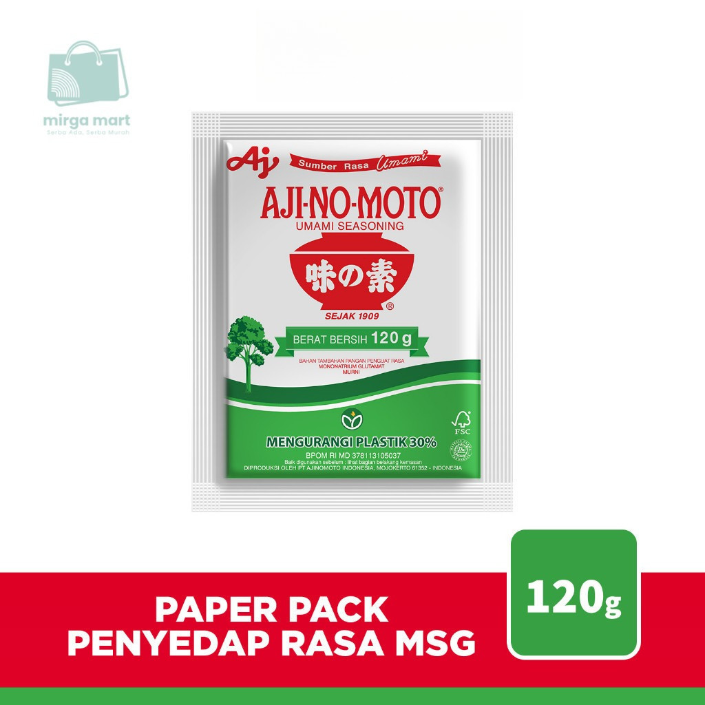 

AJI-NO-MOTO® Paper Pack Penyedap Rasa MSG Ajinomoto 120g