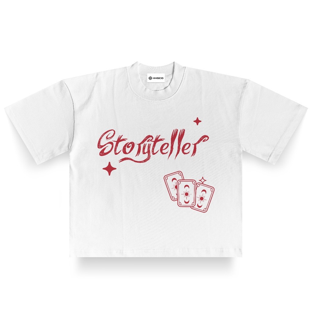 Tshirt Boxy Love and Magic White Kaos Boxy Oversize Tebal Kaos Pria Tebal Kaos Oversize