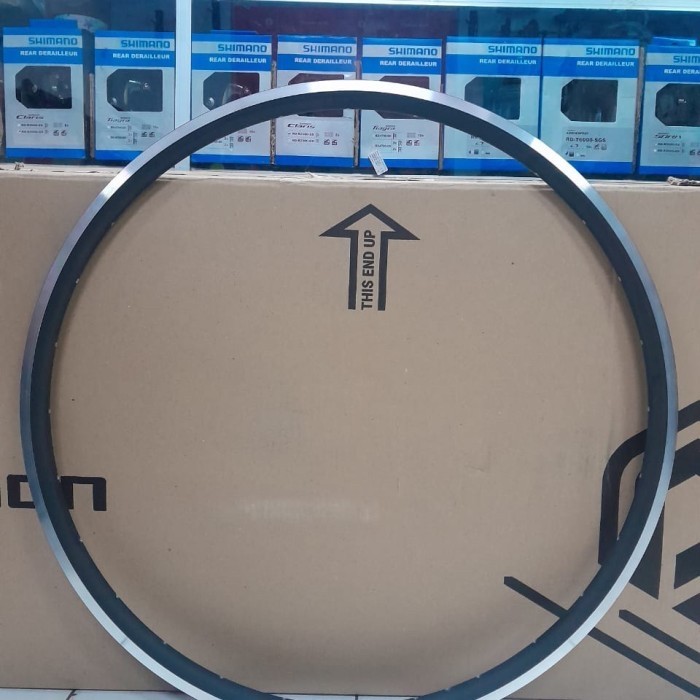 VELG/RIMS SEPEDA ARAYA RIGIDA 700C 28 Hole ALLOY DOUBLE WALL BLACK/CNC