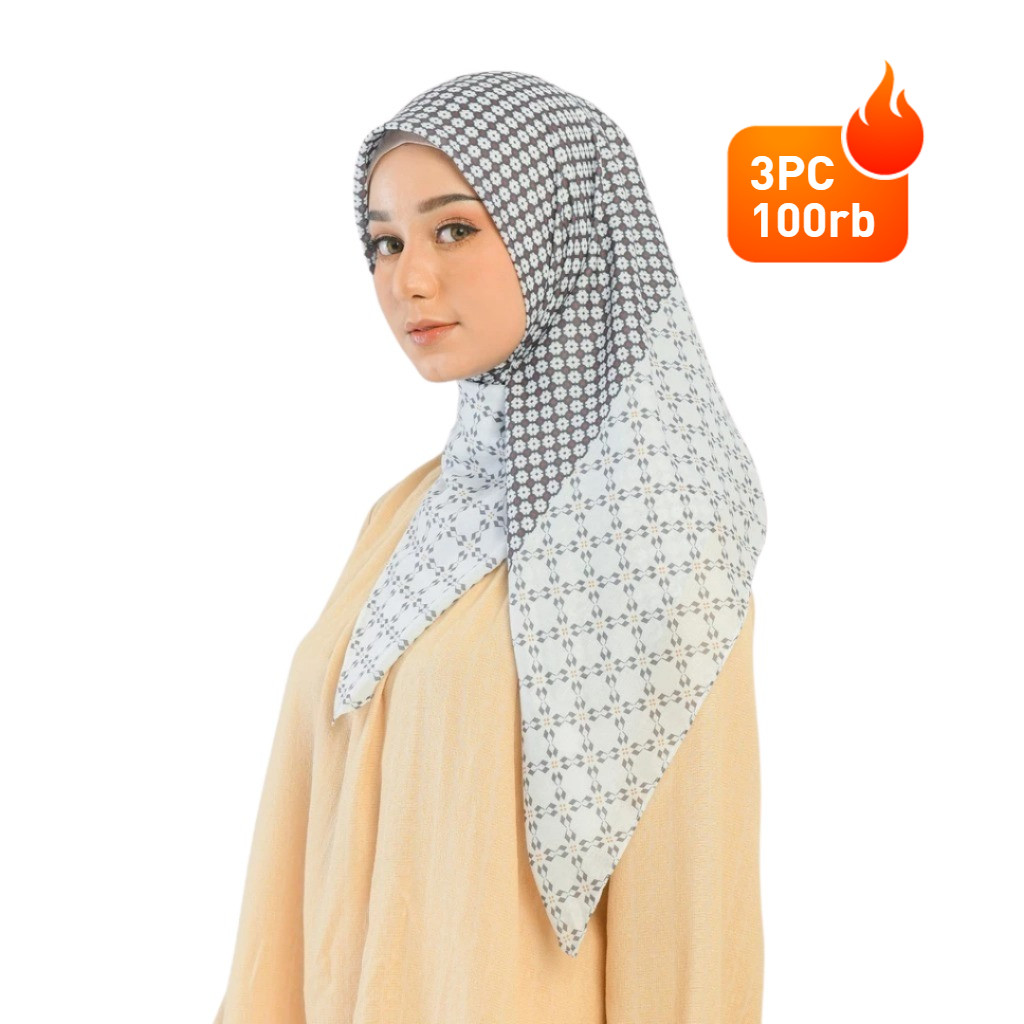 Zoya KANIRA hijab - CUCI GUDANG Kerudung Hijab Segi Empat Scarves Motif Voal Printing Promo Diskon B