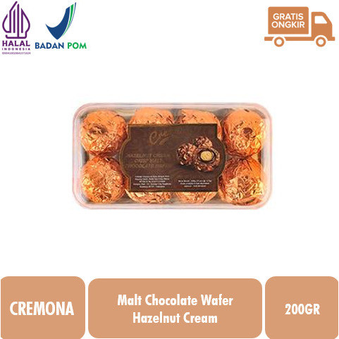 

Cremona Hazelnut Cream Crips Malt Wafer Ball Square T16 200gr