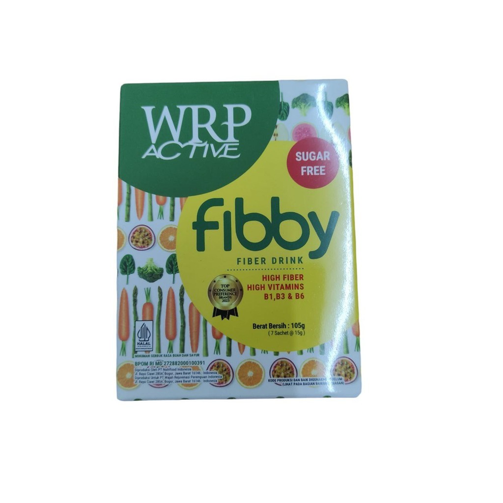 

[oddsolshop] pekanbaru/WRP Active Fibby Fiber Drink 105GR Sugar Free Bebas Gula