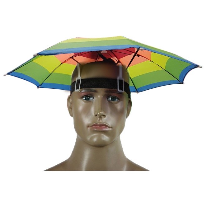 Besar 60cm Payung Topi / Topi Payung / Payung Kepala / Payung Mancing Diameter 53 cm