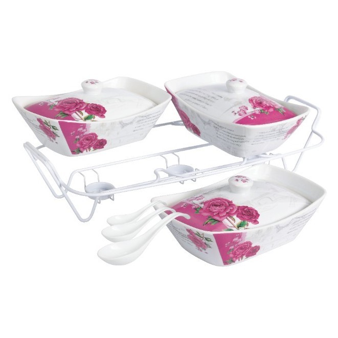 VICENZA Wadah Saji Casserole dengan Rak B751 BA751 BC751 CR751 BM751