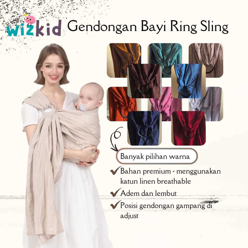 Gendongan bayi Ring Sling Premium katun Gendongan bayi jarik baby sling lembut adem