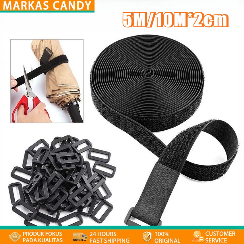

5M/10M Velcro Cable Tie Organizer / Velcro Strap Cable / Pengikat Kabel Berperekat