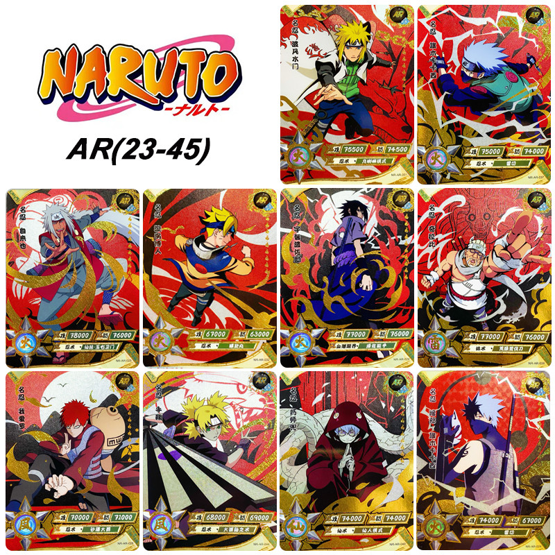 Anime Kayou Naruto AR(23-45)Series Collection card Bronzing Hyga Hinata Orochimaru Jiraiya Flash car