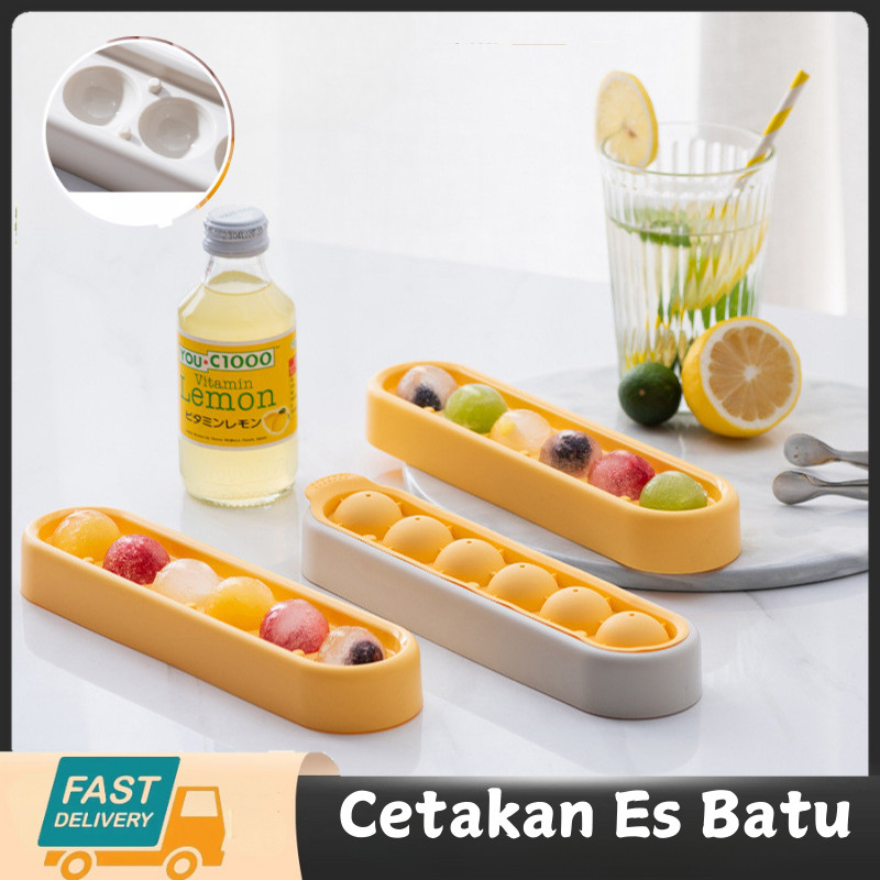 Cetakan Es Batu 6 Slot Es Batu Cetakan Es Batu Kecil Mini Silikon Cetakan Es Multifungsi