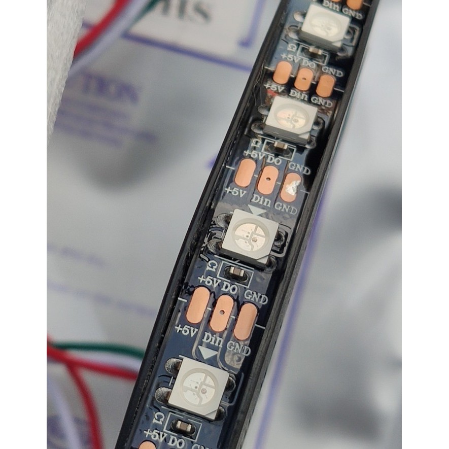 

Led strip rgb ws2812b ws2812 ws2811 5v 5m 60led/m ip30 PCB tebal - PCB Hitam