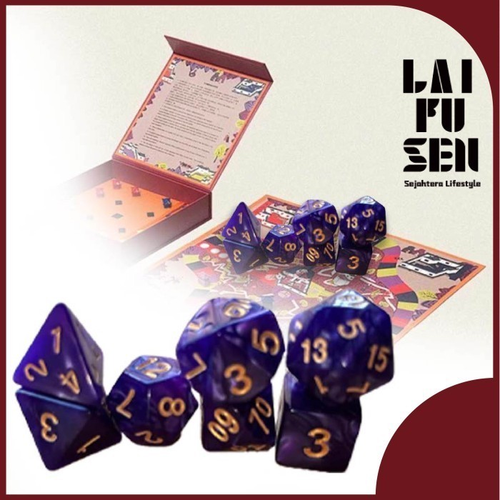 7pcs Polyhedral Dice  D4 D6 D8 D10 D12 D20,Dadu Polyhedral,Dadu Warna Warni Untuk RPG DND