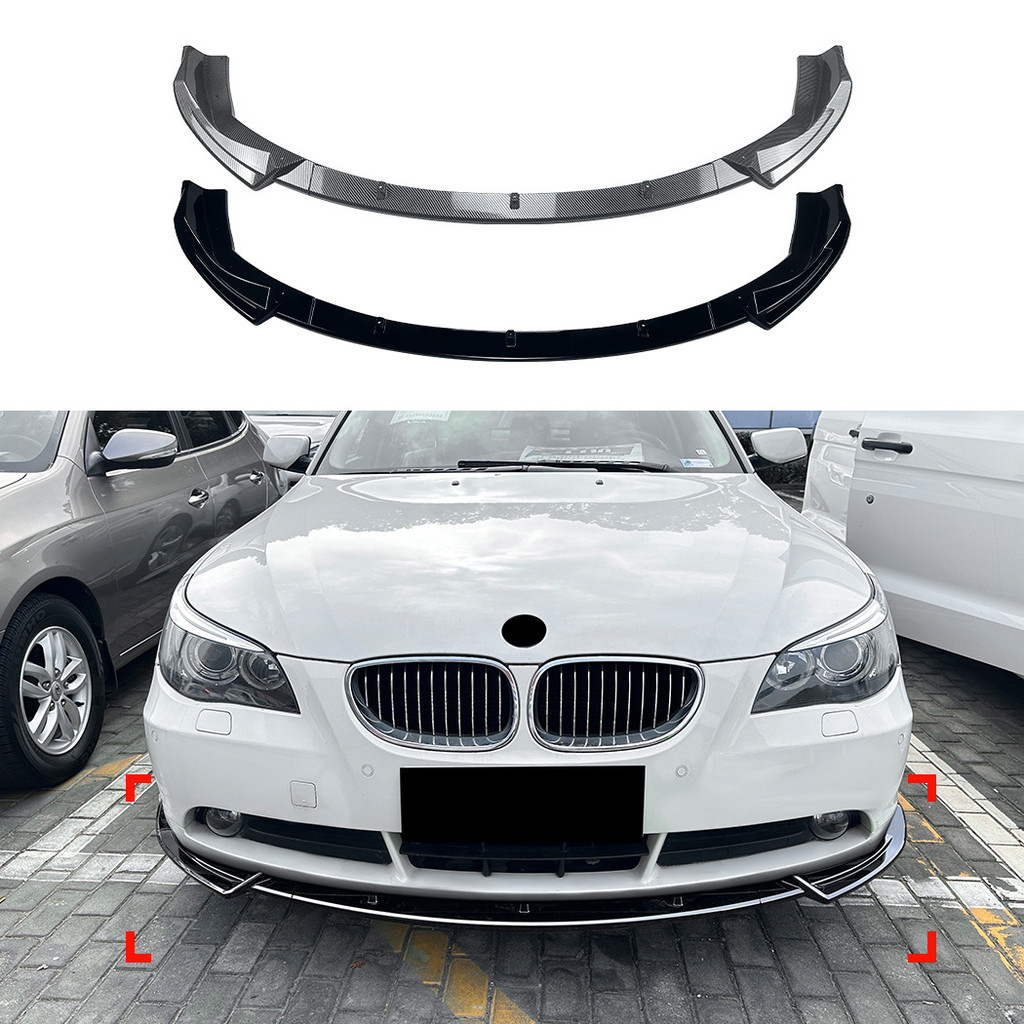 For BMW 5 Series E60 E61 2004 2005 2006 2007 Front Bumper Lip Spoiler - M-Tech Style Splitter Diffus
