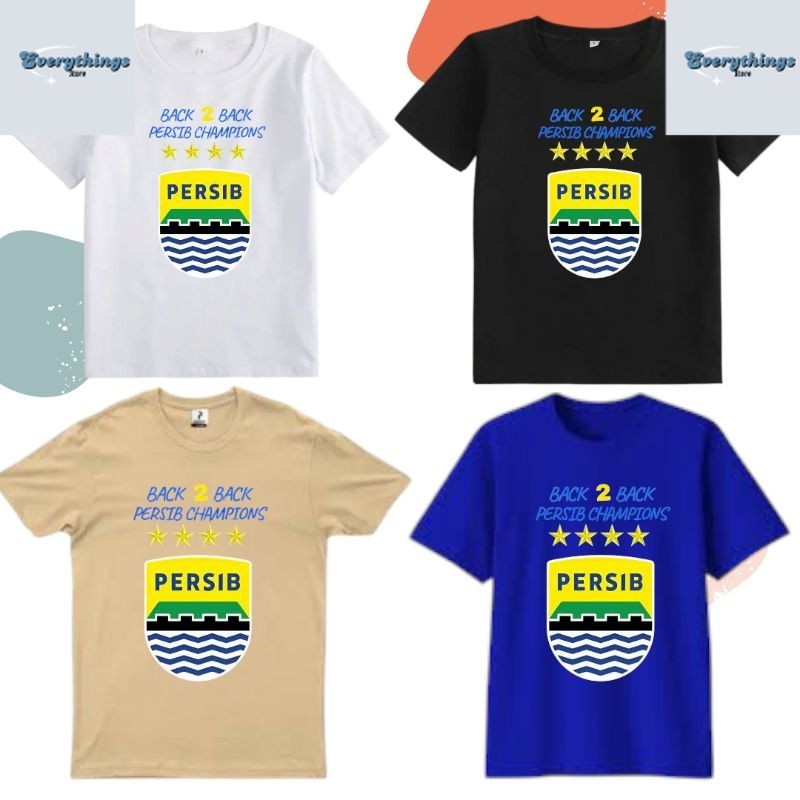 Kaos PERSIB Back 2 Back Champions Persib Juara anak 1-13Tahun
