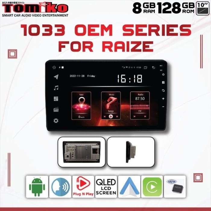 Head Unit Android Tomiko 1033 for Toyota Raize