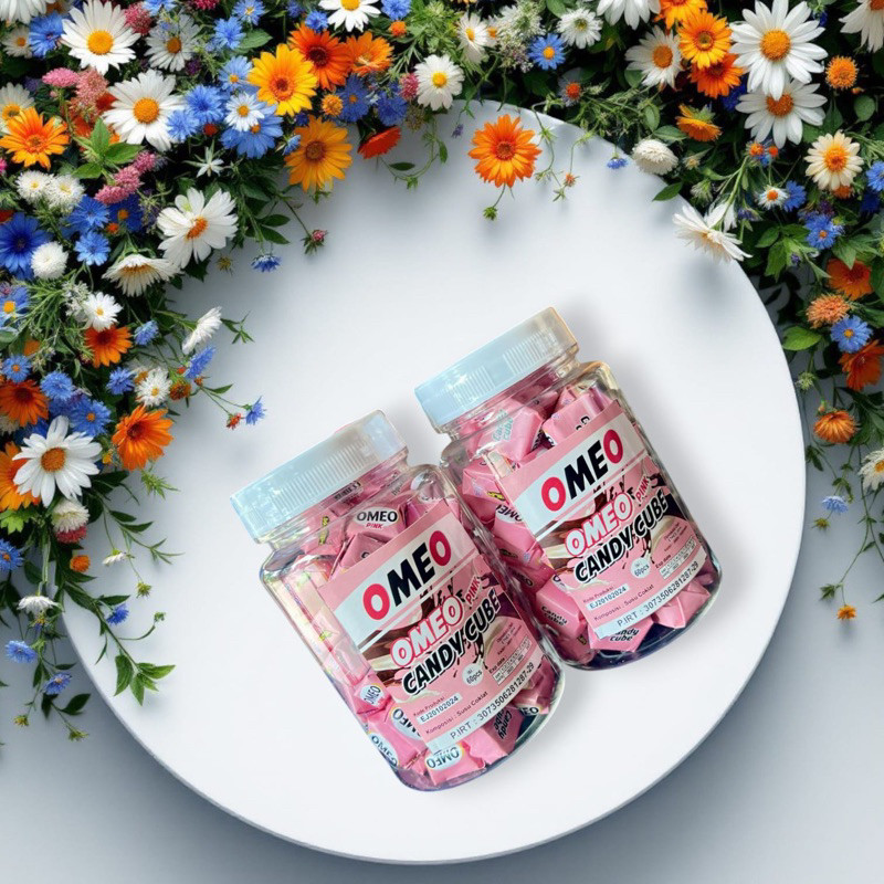 

OMEO PINK CANDY CUBE ISI 60 PCS