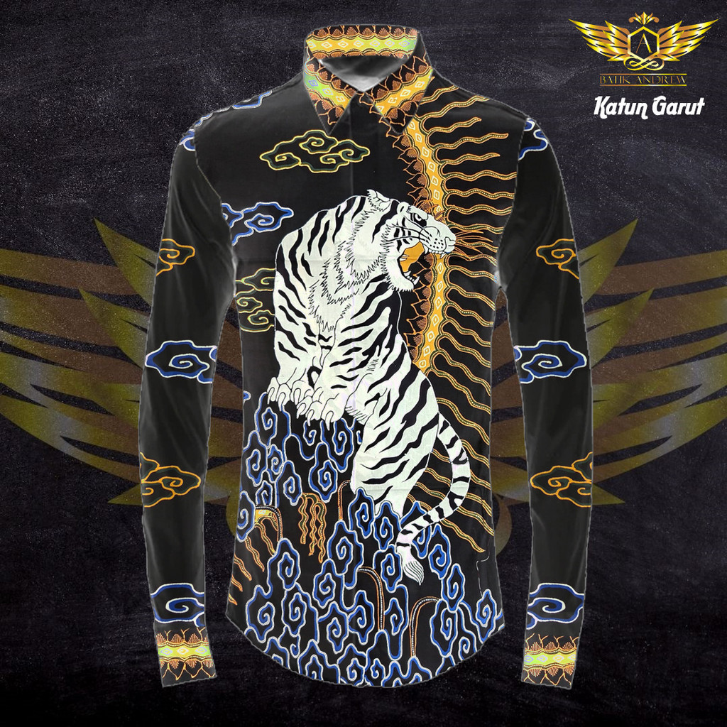 KATUN TULIS GARUT MOTIF 10 BAHAN KAIN BATIK HALUS CIREBON HARIMAU MACAN TIGER PUTIH
