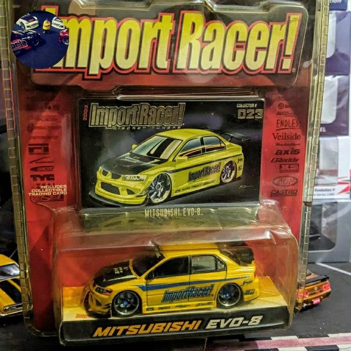 HJ99 Diecast JadaToys Jada Toys Import Racer Mitsubishi Lancer Evolution VIII Yellow Blister