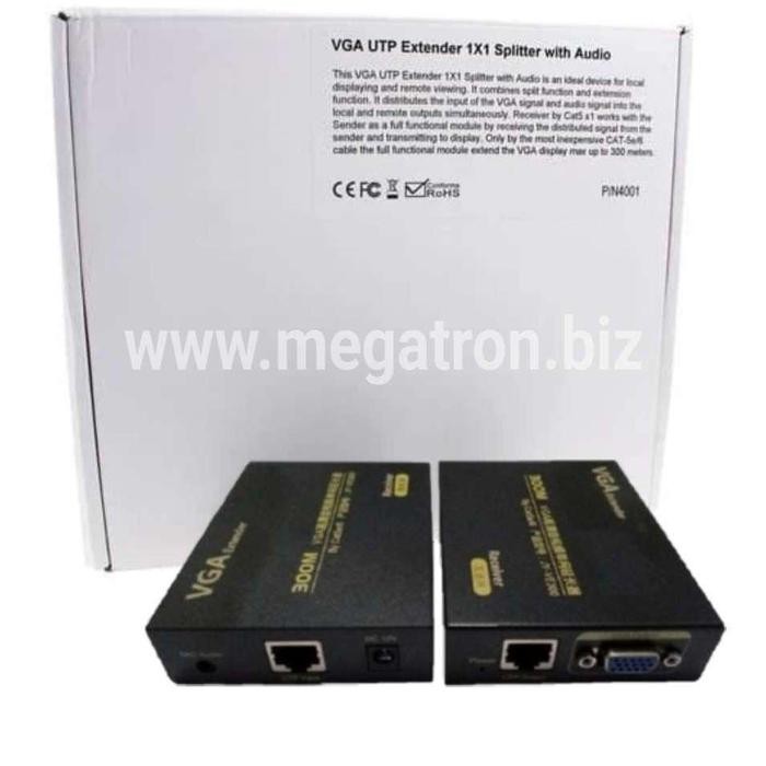 VGA + Audio Extender via UTP cable (RJ-45) - up to 300 meter
