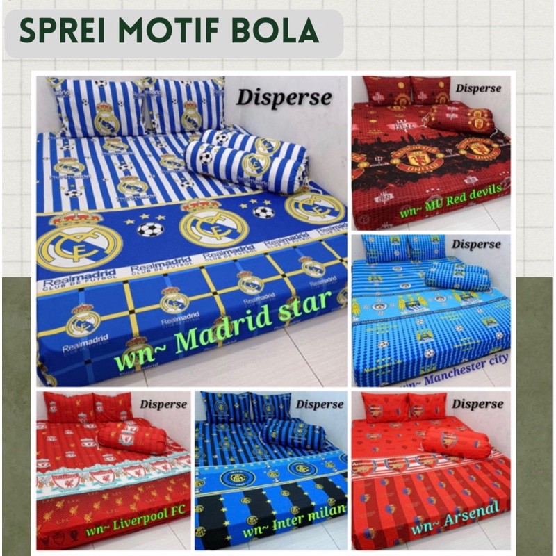 HIGH DEMAND Sprei Motif Bola - Sprei Karakter Cowok - Sprei Arsenal / Sprei Manschester United / Juv