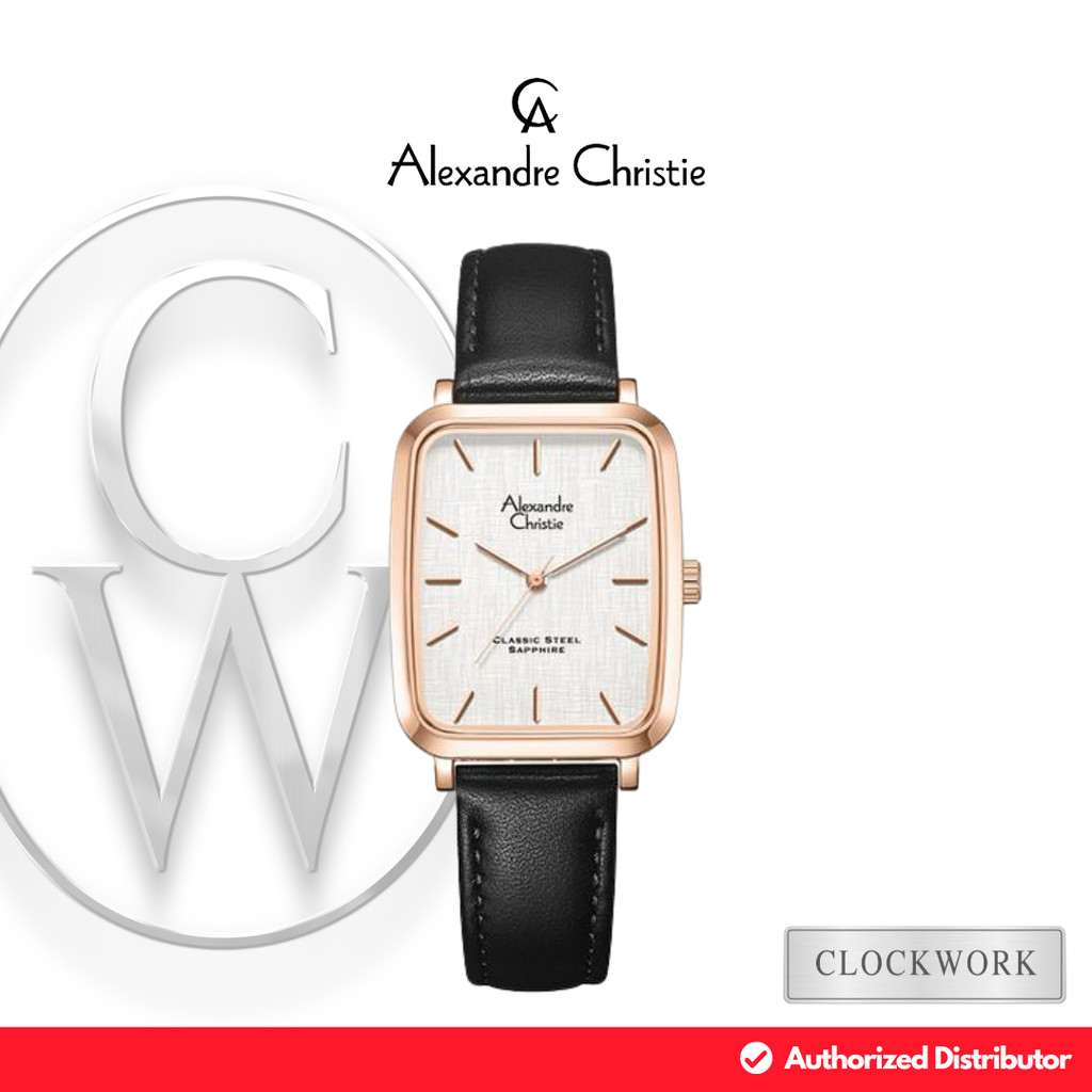 Jam Tangan Pria Alexandre Christie Classic Steel AC 8699 MHLRGSL Kulit Casual Couple Sapphire Rosego