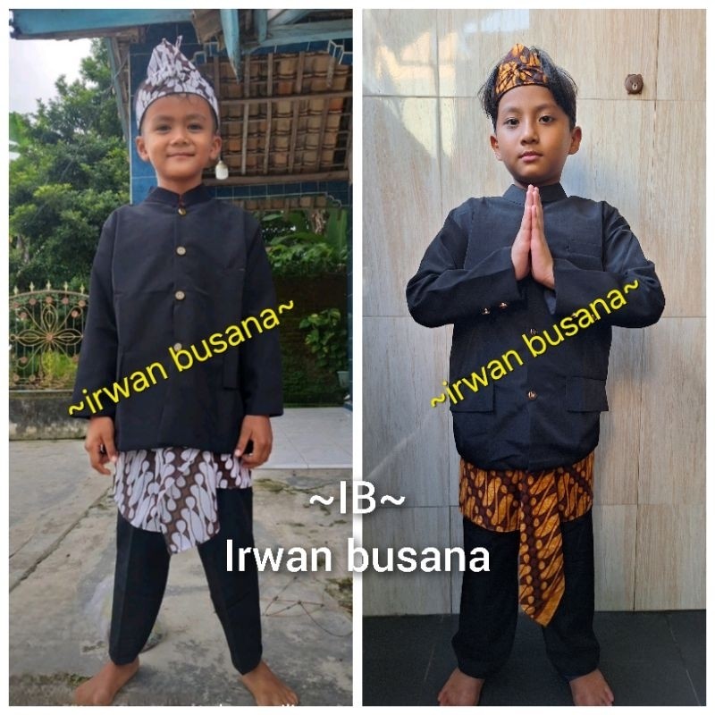 Baju adat sunda stelan basofi sunda stelan beskap stelan pangsi adat sunda laki laki