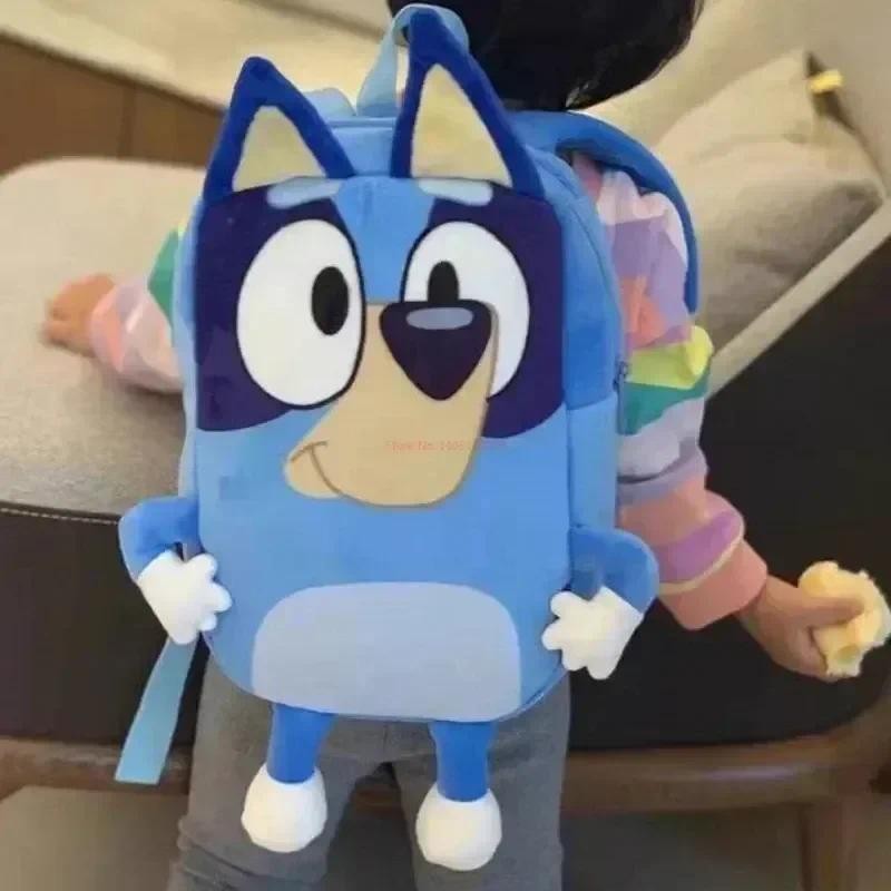 Bluey Cartoon Plush Bag Children School Bag Bluey Bingo Plush Mini Backpack Book Soft Bag Gifts For 