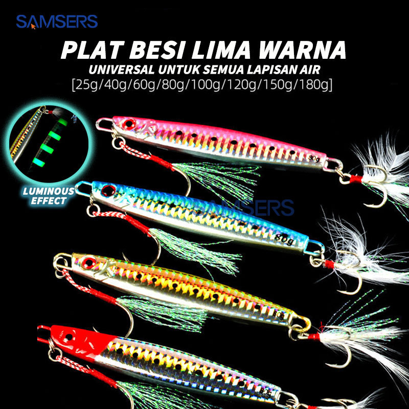 Casting lure Umpan Besar Memancing di Laut 25g/40g/80g/100g/120g/150g/180g Metal Spinner Umpan Keras