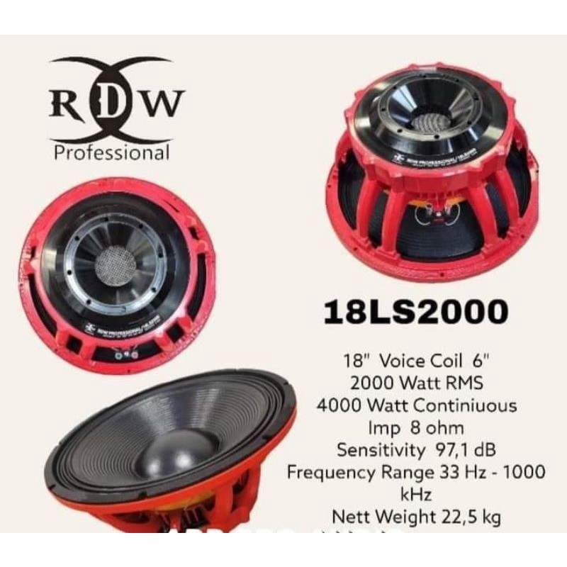 Speaker rdw 18ls2000 18 ls2000 ls 2000 original