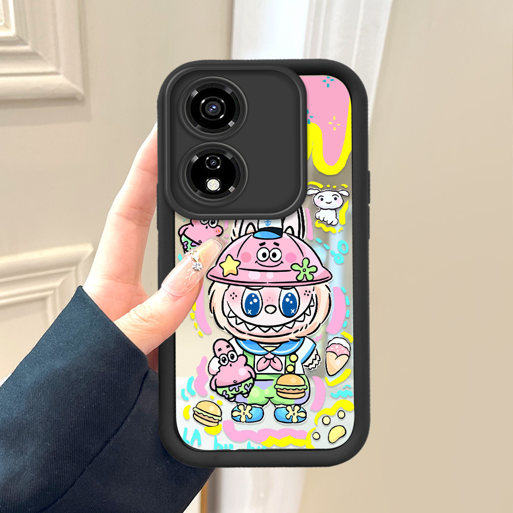 Itel P55 5G Labubu Pattern Cute Cartoon Cermin Phone Untuk Phone Case Casing Hp Softcase Kesing 8006