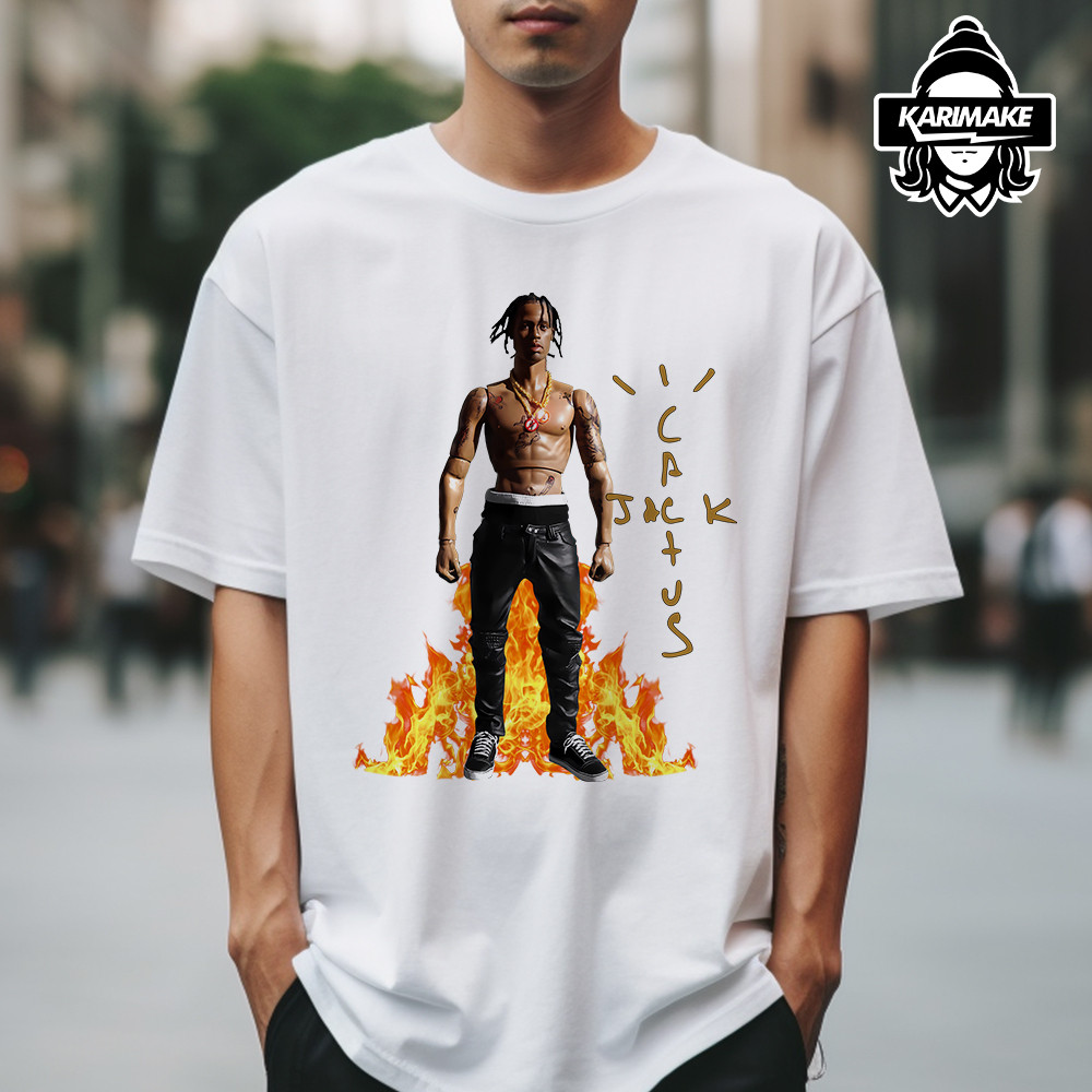 Kaos Travis Scott Astroworld Cactus Jack H &Amp; M Kaos Pria Kaos Oversize Pria COD