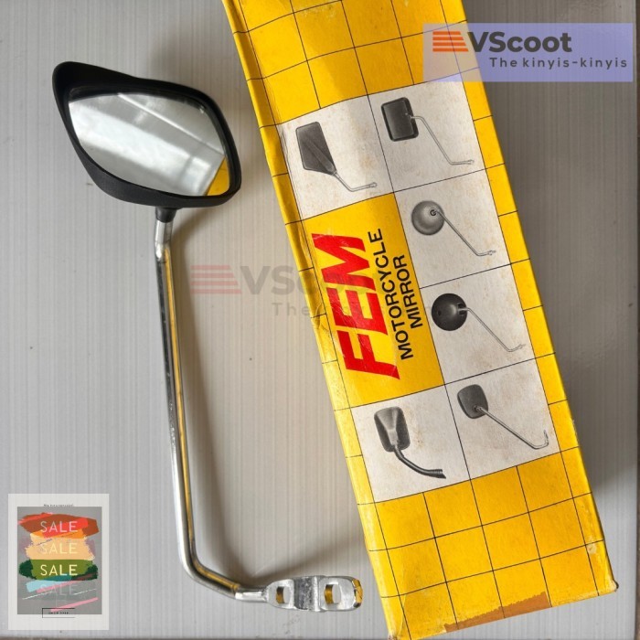 Spion Pet Batang Langsung Merk FEM not KDC Toyo Kensean pnp Vespa Super PTS PX Sport bisa Sprint Ori