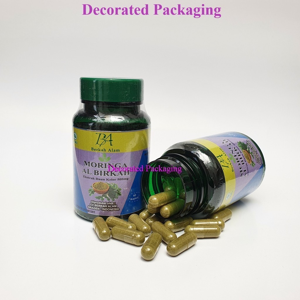 Kapsul Moringa Daun Kelor Al Birkah @ 60 Kapsul / Extrak Daun Kelor / Kapsul Kesuburan Pria / Kapsul