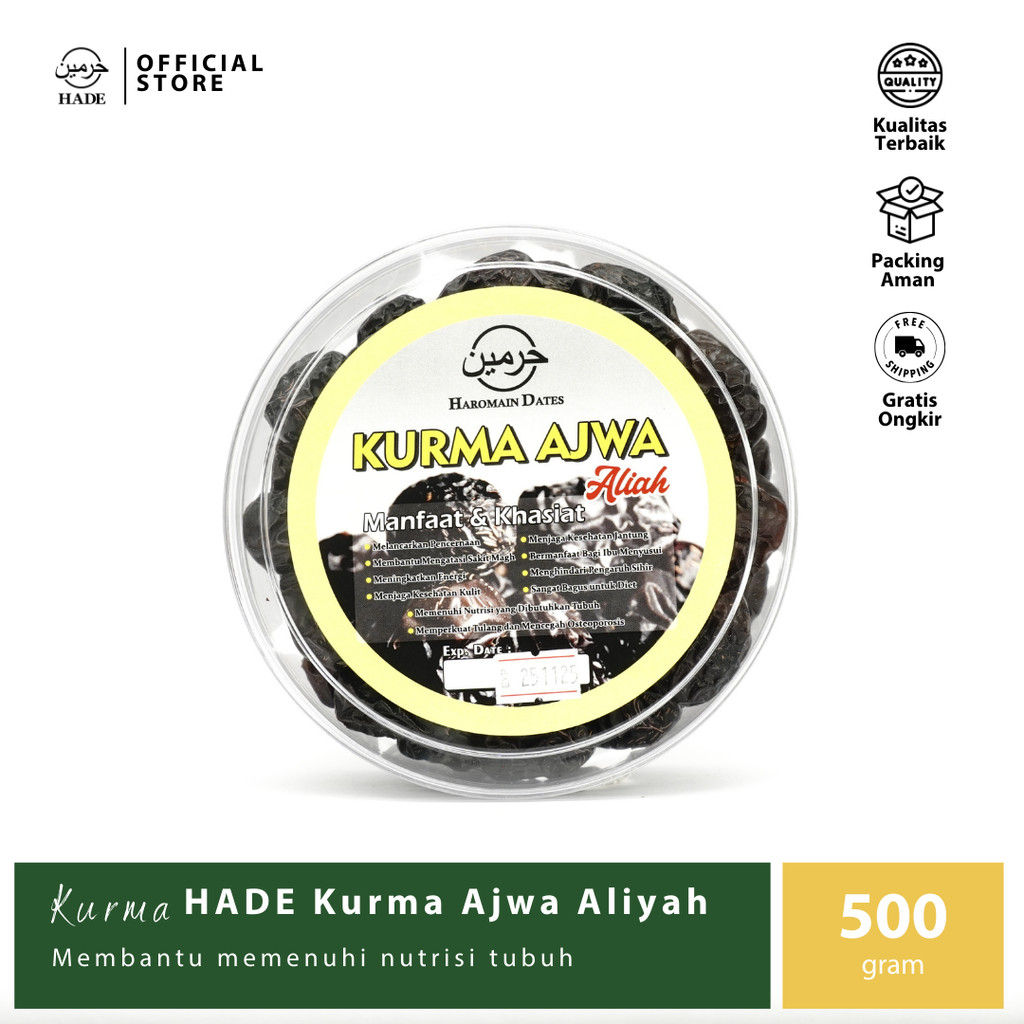 

Haromain Dates - Kurma Ajwa Aliyah - 500 gram