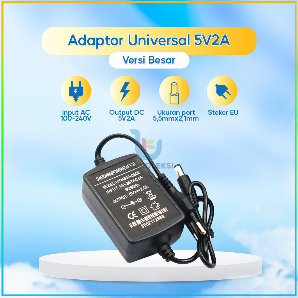 Terbaru Power Adaptor 5V 2A Part Media Converter HTB 3100 Adaptor Baik