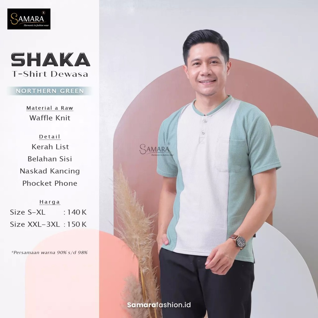 FawwazOShop - Samara Baju Kemeja Pria Series Shaka Family Koko Dewasa by Silmi Fashion