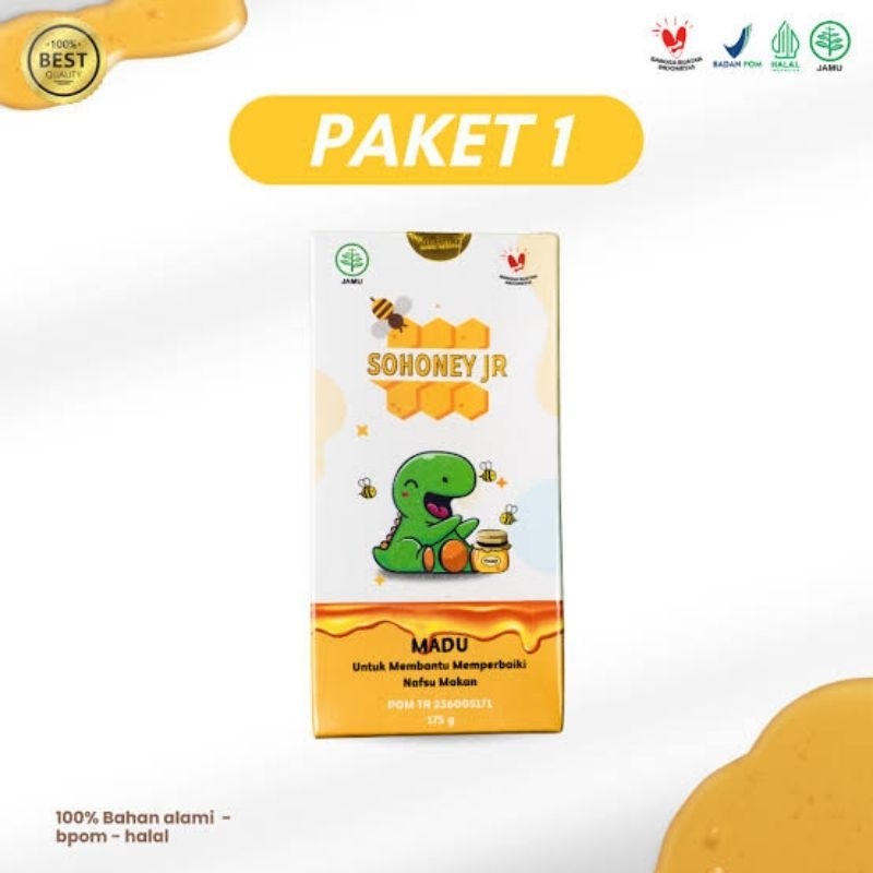 

FLASH SALE PAKET 1 BOTOL Sohoney Jr Madu Multivitamin Penambah Nafsu Makan Asli Original
