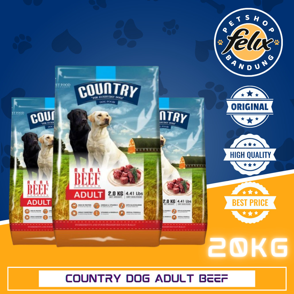 Country Dog food Adult Beef 18kg