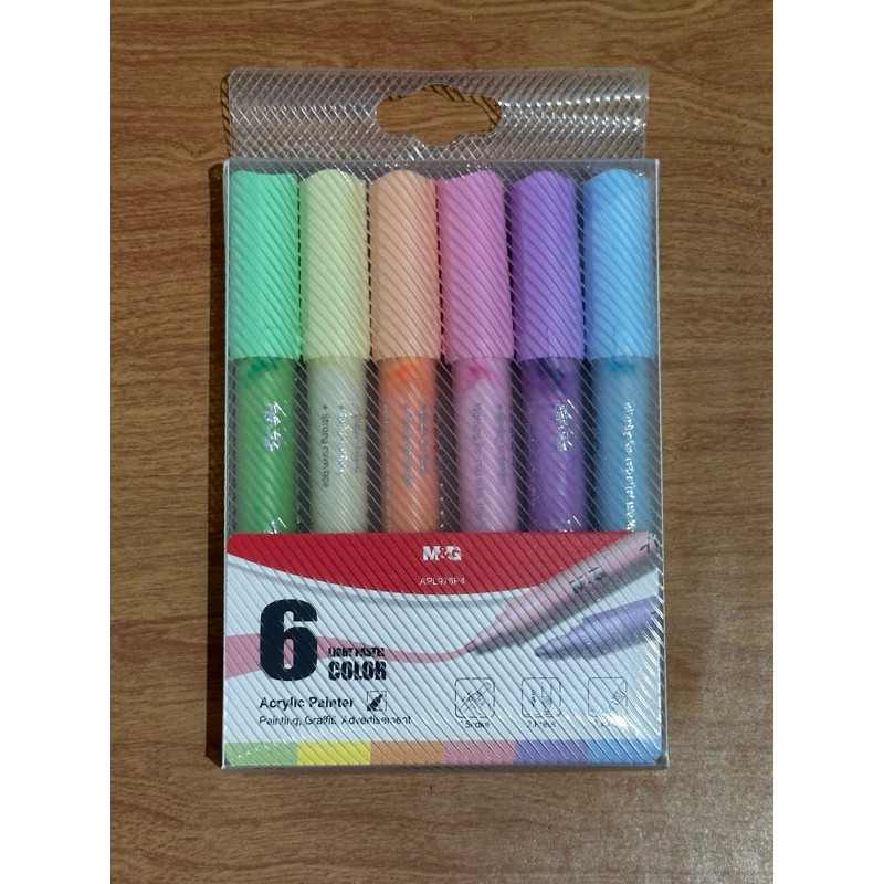 

Acrylic Marker M&G Light Pastel Colour Set 6 APL976P4