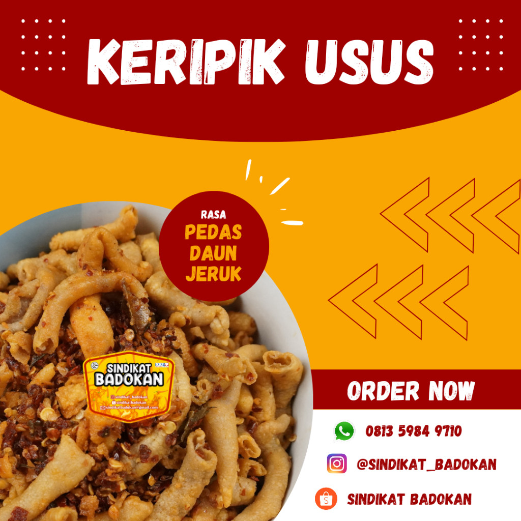 

Usus Krispi / kripik usus 500 Gram / 500Gram usus Crispy bumbu Pedas daun jeruk mantap