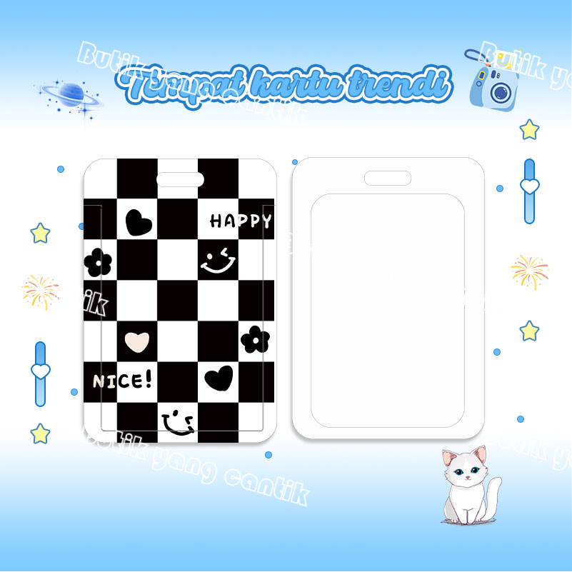 

ID Card Holder, Tempat kartu senyum hitam putih modis, cocok untuk kantor/sekolah, kartu pelajar/kartu transportasi, kartu akses, KTP, Flazz, kartu kredit elektronik dan uang elektronik.