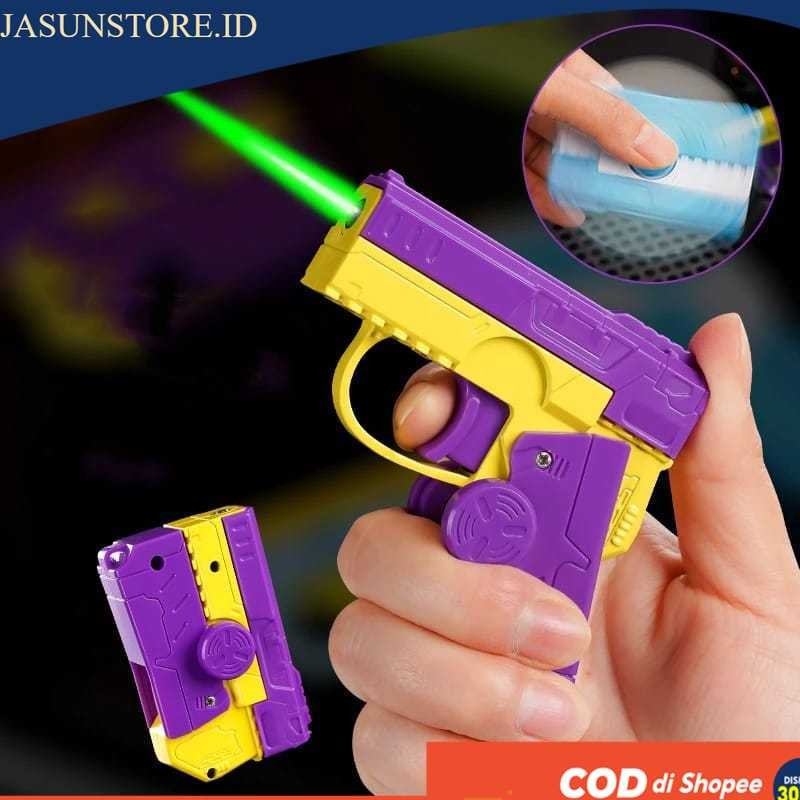 korek api bara model pistol mainan korek gas spiner pistol bisa di isi ulang 4236