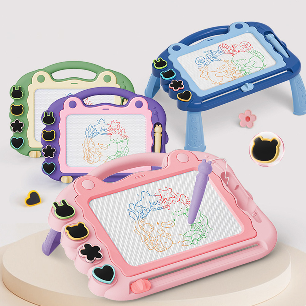 

Magnetic Drawing Board for Toddler Kids Painting Writing Pad for Sketch Toy 2-3Year with 4 Stamps and 1 Pen Educational Learning