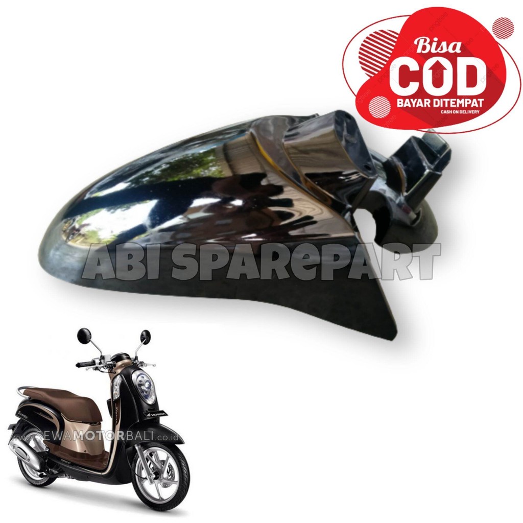 body motor Scoopy.. slebor depan // spakbor depan Honda Scoopy fi lama 2013/2016 - hitam