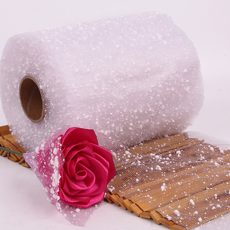 

Snow Point Yarn Net Flower Shop Packaging Handmade Ribbon 15CMX15M Rose Wrapping Paper Flower Paper Bouquet Diy Gift Wrappging