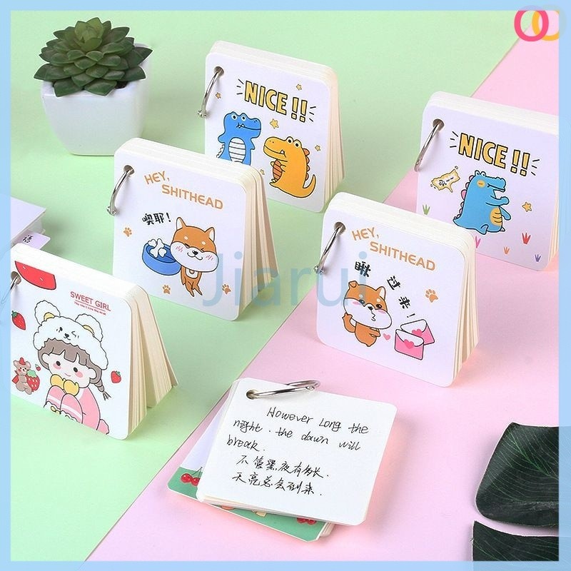 

Jiarui Mini Notebook/Notepad dengan Gantungan/Memo Ring Notebook/