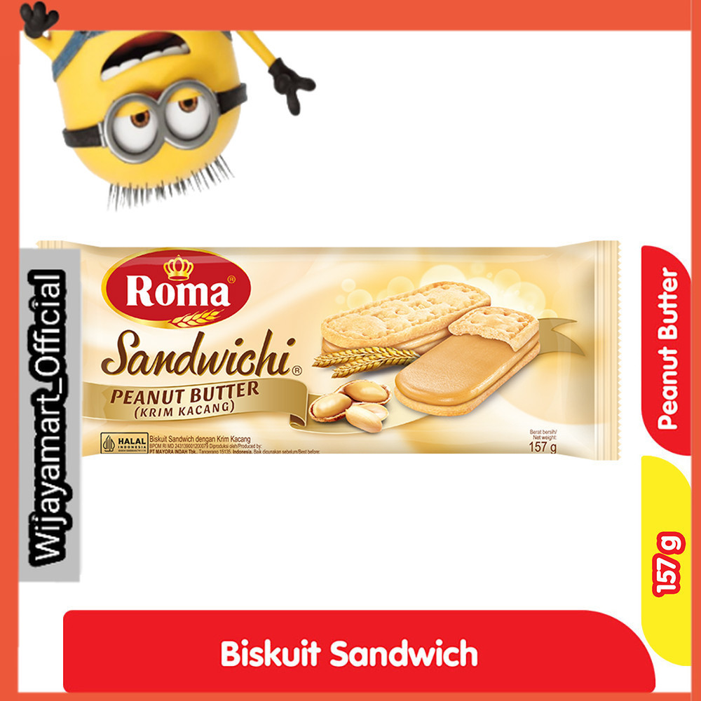 

Roma Biskuit Sandwich Peanut Butter 157 g